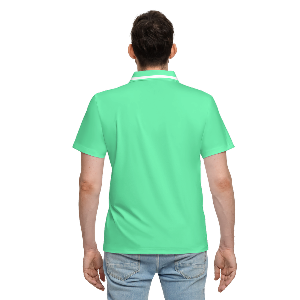 MV Men’s Classic Fit Polo. 84% Recycled polyester & 16% spandex.